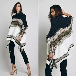 free people Labyrinth Boho Sweater Tribal Western Fringe